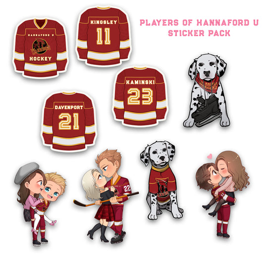 Players of Hannaford U Sticker Pack