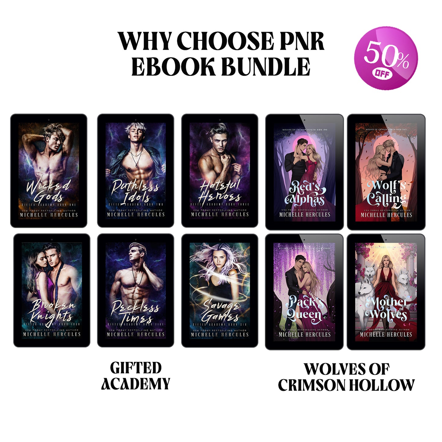 Why Choose PNR Ebook Bundle (Wolves of Crimson Hollow and Gifted Academy)
