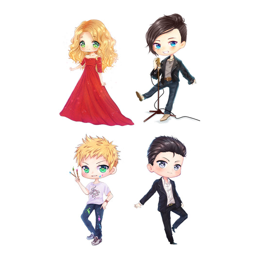 Wolves of Crimson Hollow Chibi stickers